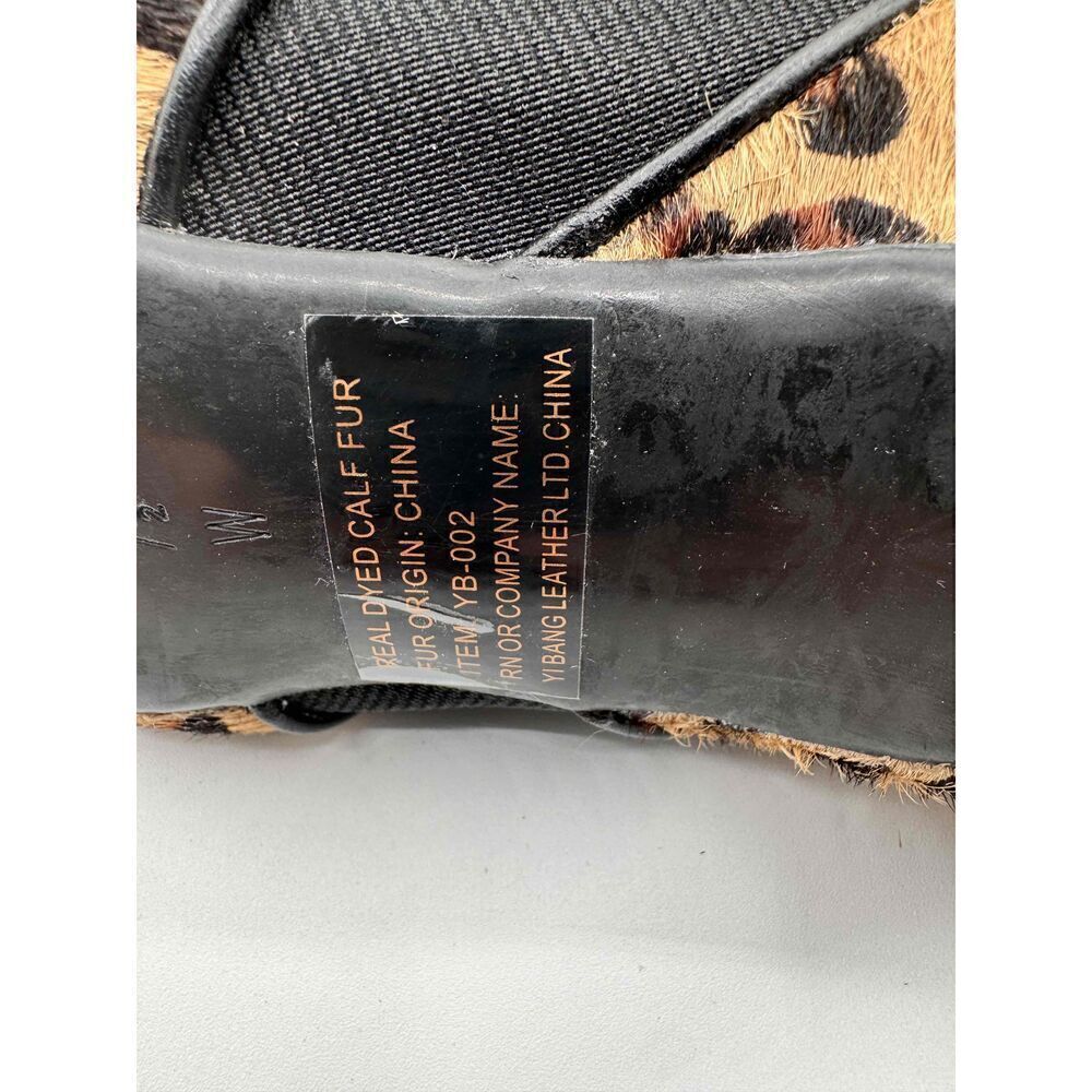 Vaneli Womens Black Brown Tan Cheetah Print Elastic Side Panels Booties SZ 7.5 W - Picture 8 of 8
